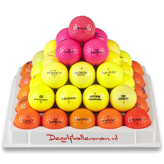 Gekleurde golfballen mix - 50 stuks