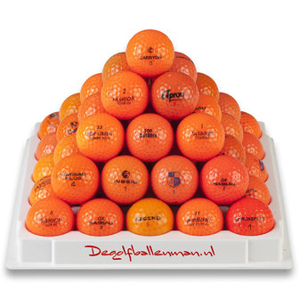  Golfballen Oranje - 50 stuks