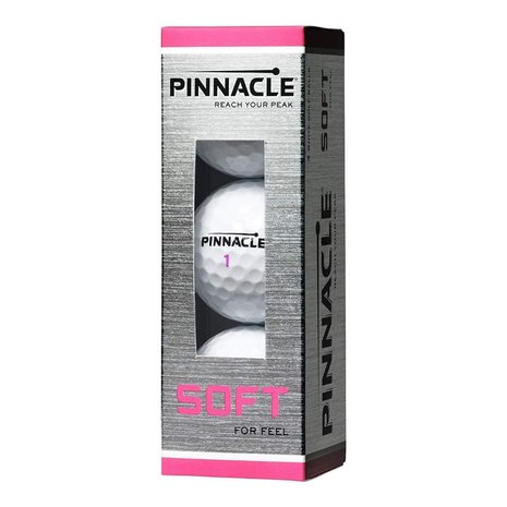 Pinnacle Soft Golfballen - Women Wit/Roze - 6 Dozijn 