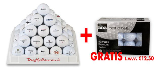 200 Golfballen Lakeball mix + GRATIS  Dozijn Best Of Balls